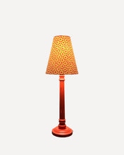 Load image into Gallery viewer, TALL WOOD TABLE LAMP, BERRY RED
