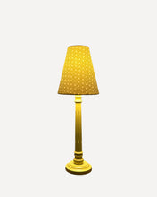 Load image into Gallery viewer, TALL WOOD TABLE LAMP, YELLOW/GREEN
