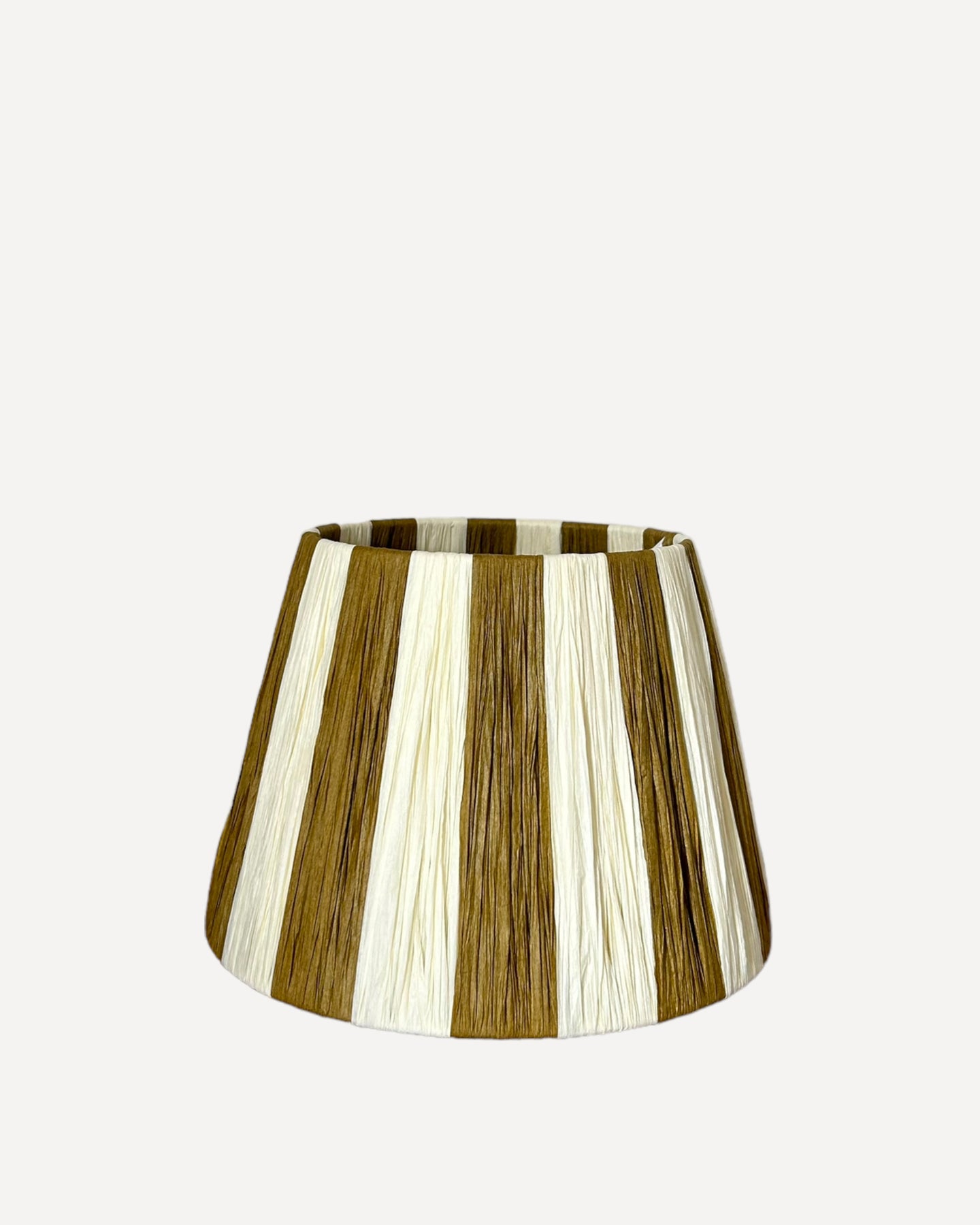 TAN/IVORY NARROW STRIPES LAMPSHADE