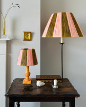 Load image into Gallery viewer, TAN/PEACH CHUNKY STRIPES LAMPSHADE
