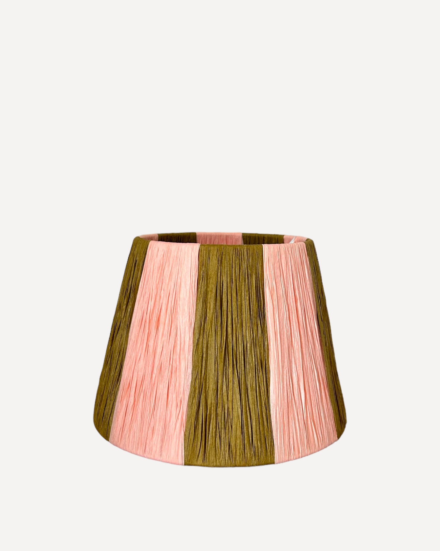 TAN/PEACH CHUNKY STRIPES LAMPSHADE