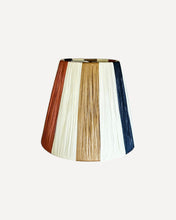 Load image into Gallery viewer, TERRACOTTA/BONE/CARAMEL/LIBERTY NARROW STRIPES LAMPSHADE
