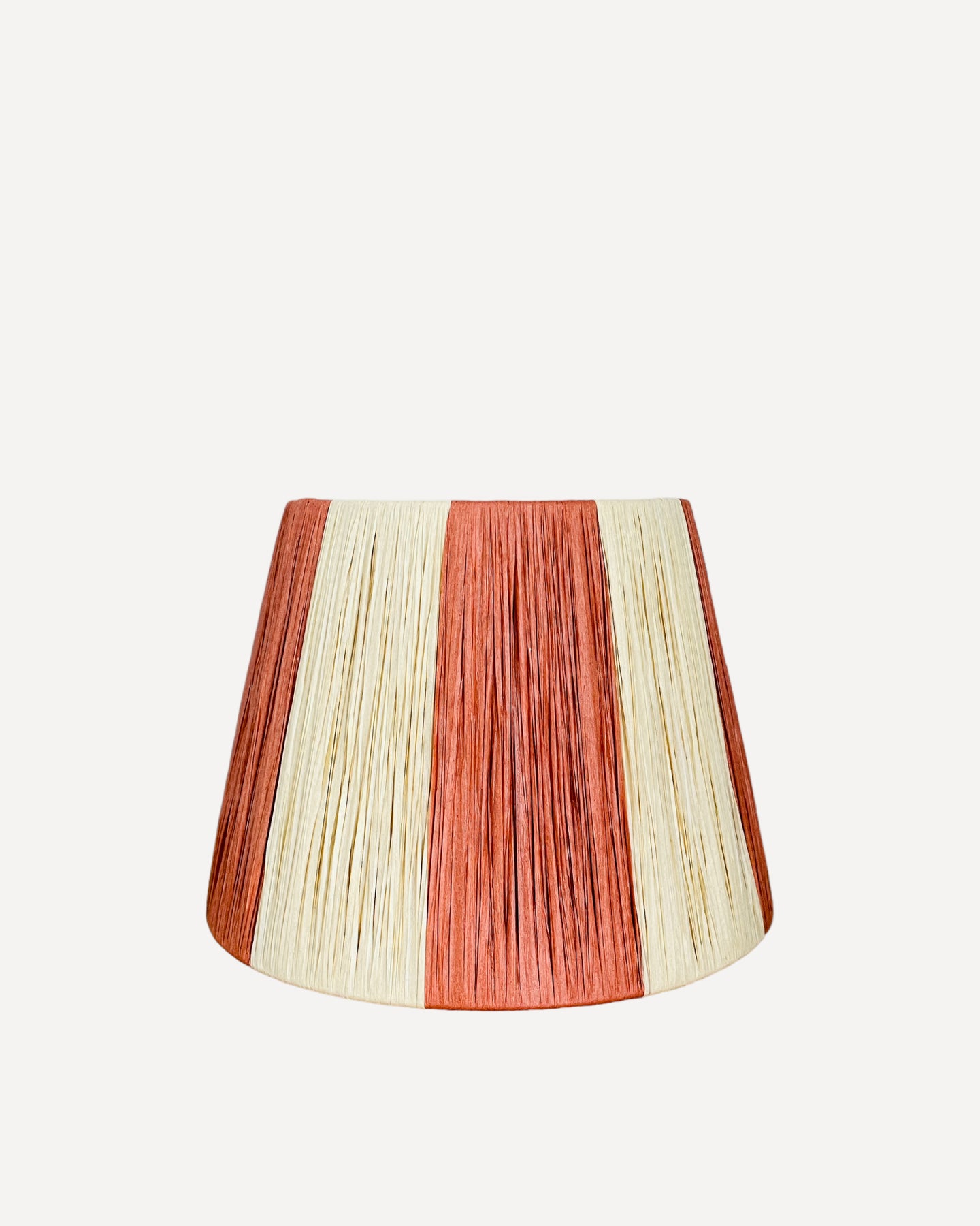 TERRACOTTA/NATURAL CHUNKY STRIPES LAMPSHADE