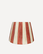 Load image into Gallery viewer, TERRACOTTA/NATURAL NARROW STRIPES LAMPSHADE
