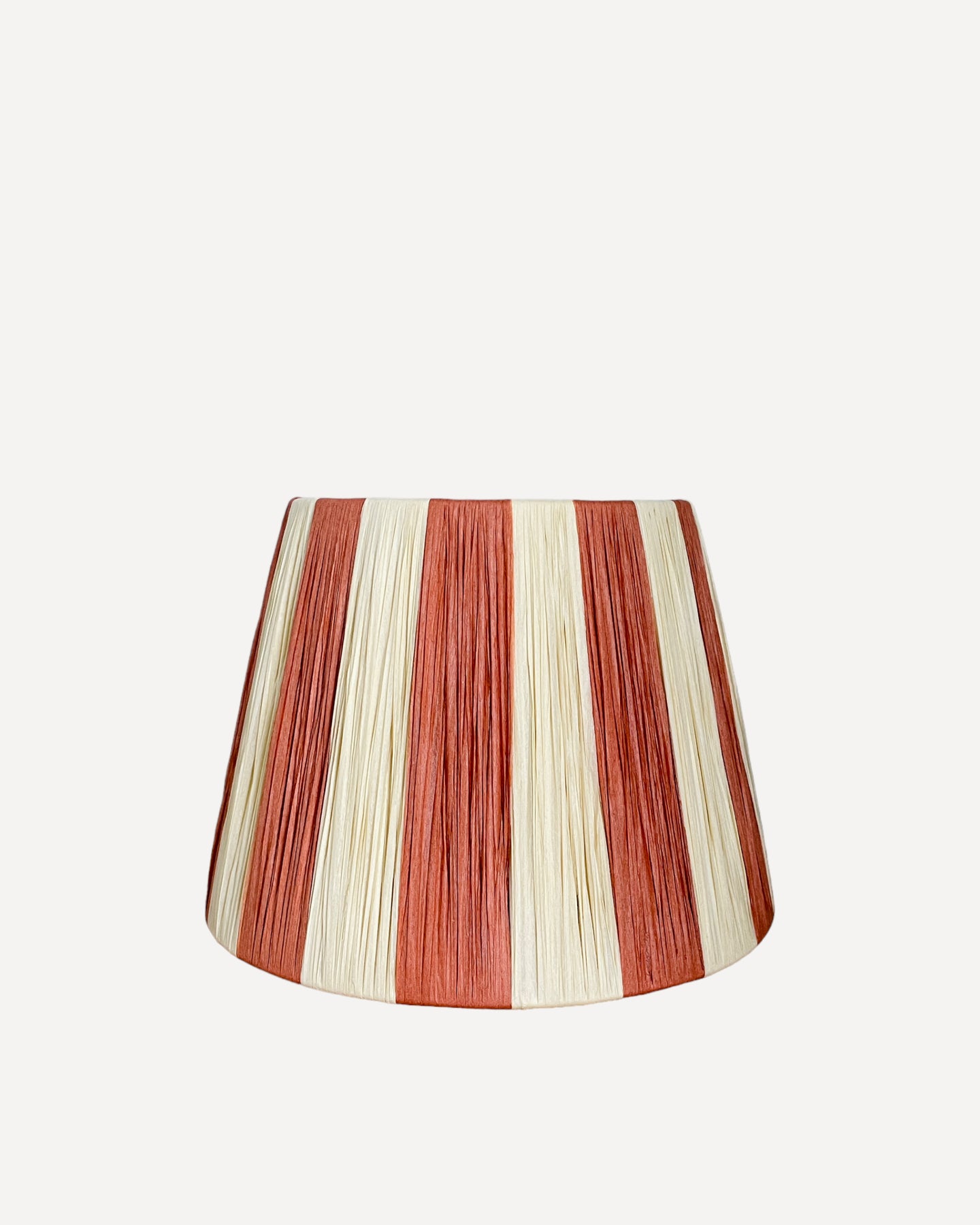 TERRACOTTA/NATURAL NARROW STRIPES LAMPSHADE