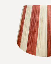 Load image into Gallery viewer, TERRACOTTA/NATURAL NARROW STRIPES LAMPSHADE
