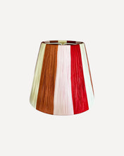 Load image into Gallery viewer, TERRACOTTA/ROSE/CHERRY/BONE NARROW STRIPES LAMPSHADE
