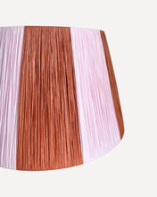 Load image into Gallery viewer, TERRACOTTA/ROSE CHUNKY STRIPES LAMPSHADE
