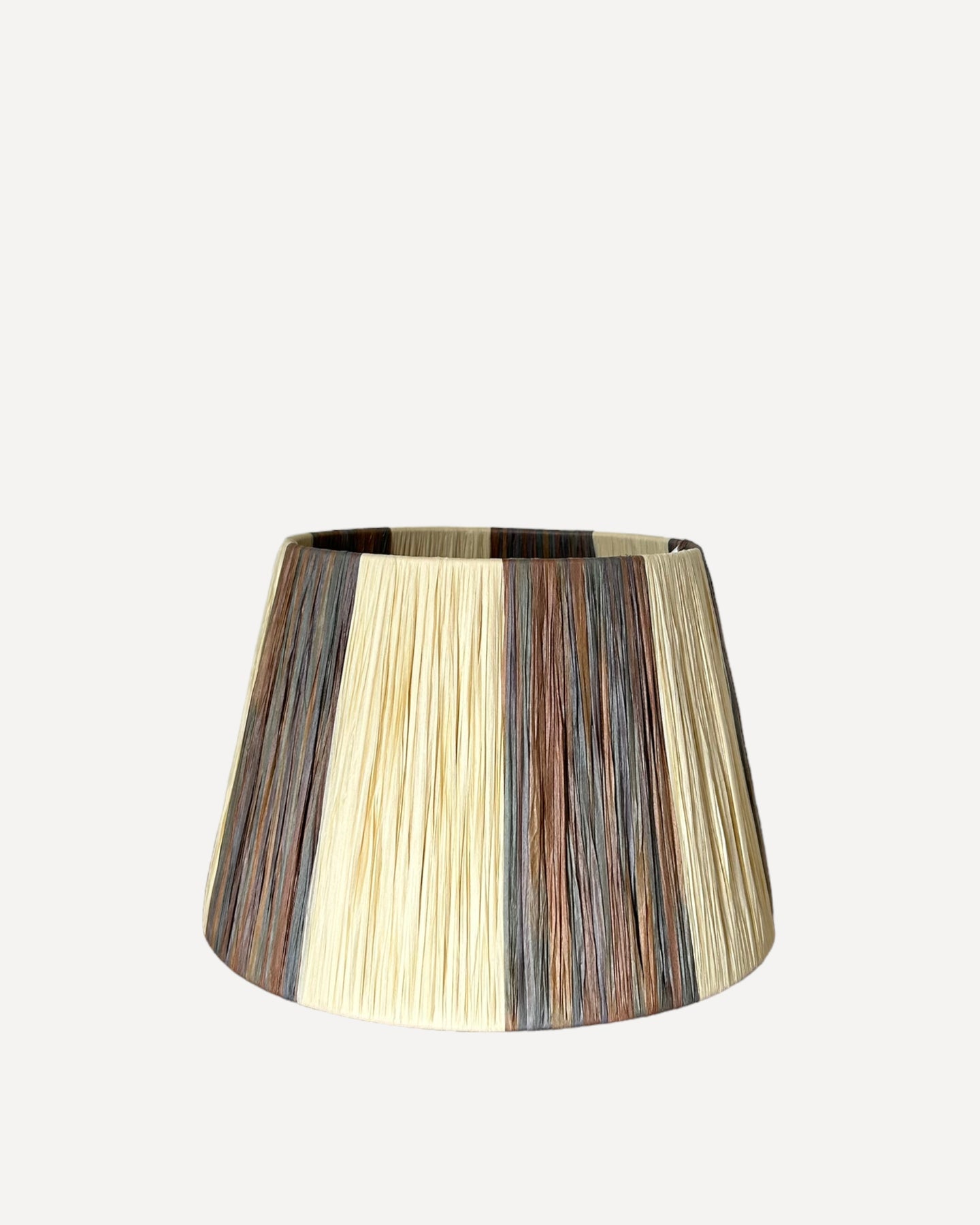 WOOD/NATURAL CHUNKY STRIPES LAMPSHADE