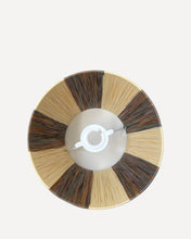 Load image into Gallery viewer, WOOD/NATURAL CHUNKY STRIPES LAMPSHADE
