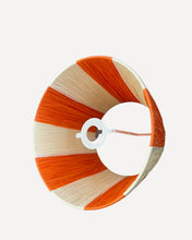 Load image into Gallery viewer, TANGERINE/IVORY CHUNKY STRIPES LAMPSHADE
