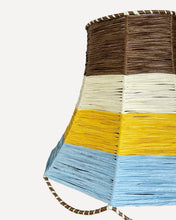 Load image into Gallery viewer, SCALLOP LAMPSHADE, CHOCOLATE/IVORY/LEMON/SKY
