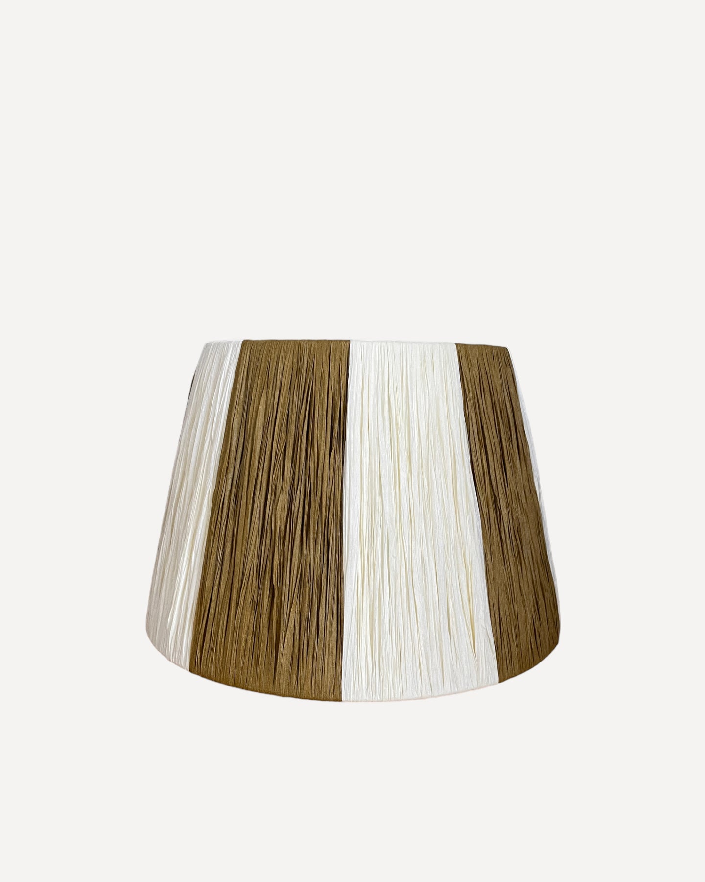 TAN/IVORY CHUNKY STRIPES LAMPSHADE